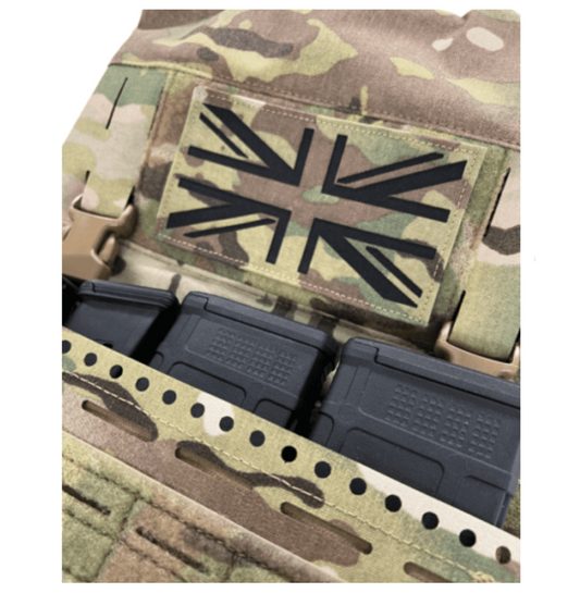 GP Gear Laser Cut LARGE Union Jack Flag Patch V2 - Multicam